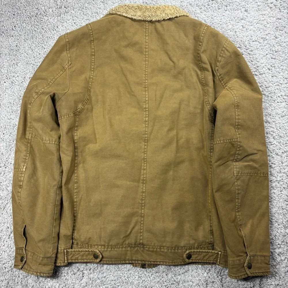 Levi's Jacket Mens Medium Trucker Quilt Lined Fur Collar Outerwear Classic Trip